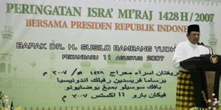 Presiden Susilo Bambang Yudhoyono Pada Peringatan Isra Mi`raj di Pekanbaru