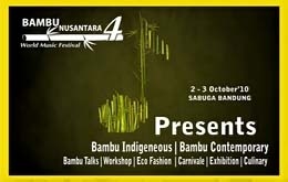 The 4th. National Bamboo Musical Festival Will Rock Bandung 2-3 October