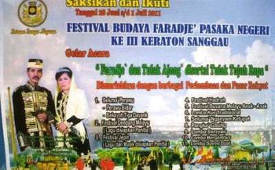 Festival Budaya Faradje’ Keraton Sanggau Digelar