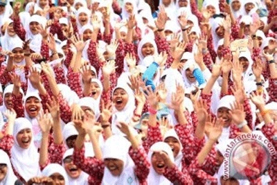 Pelajar Biak Pawai Bersama Sambut Ramadhan