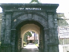 Foreign tourist protests signatures on Fort Marlborough Wall